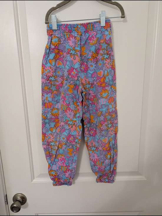 Vintage Other - Vintage Kids Vibrant All Over Print Joggers 100% Cotton Flower Star Heart